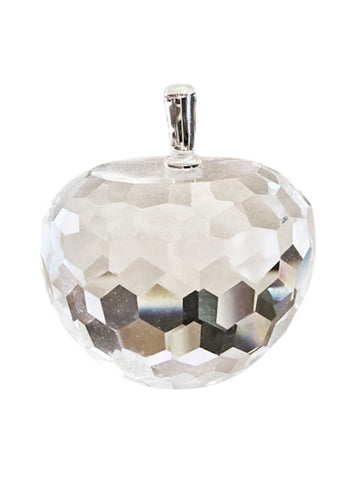 OLEG CASSINI SPARKING CRYSTAL FACETED APPLE PAPERWEIGHT - (1 PAPERWEIGHT)