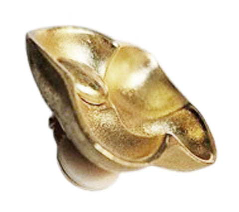 VINTAGE DESIGNER OSCAR DE LA RENTA GOLD TONE BLOSSOM CLIP ON SIGNATURE EARRINGS