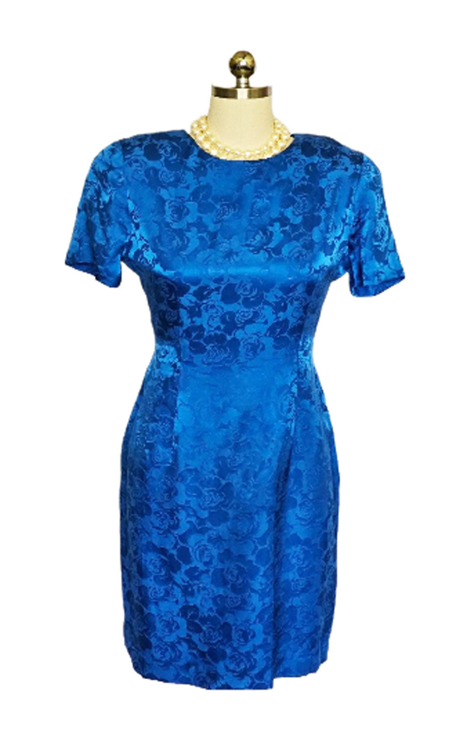 50s Blue Silk deals Dress by Branell for Bullock’s Pasadena size M L