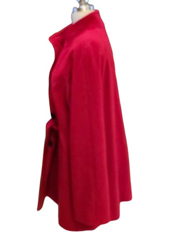 PENDLETON RED 100% MERINO WOOL BELTED COAT HOLLYWOOD BACK L/XL FITS 10-12