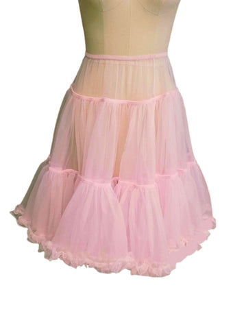 VINTAGE FULL CIRCLE NYLON CRINOLINE - STRAWBERRY ICE CREAM PINK – SOFT & FEMININE