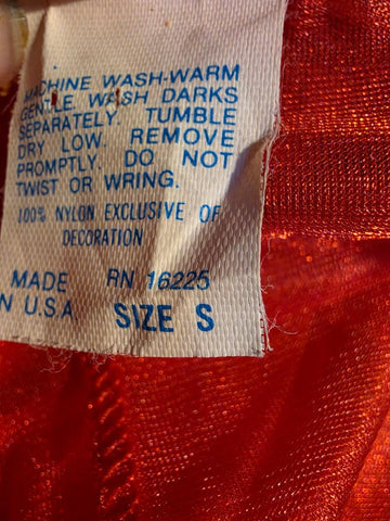 VINTAGE FREDERICK'S OF HOLLYWOOD LIPSTICK RED SHEER NIGHTGOWN