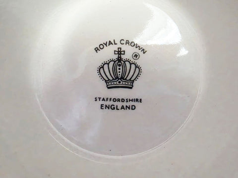 VINTAGE VIOLET PEDESTAL CAKE PLATE – 50s/60s ROYAL CROWN STAFFORDSHIRE – ENGLAND