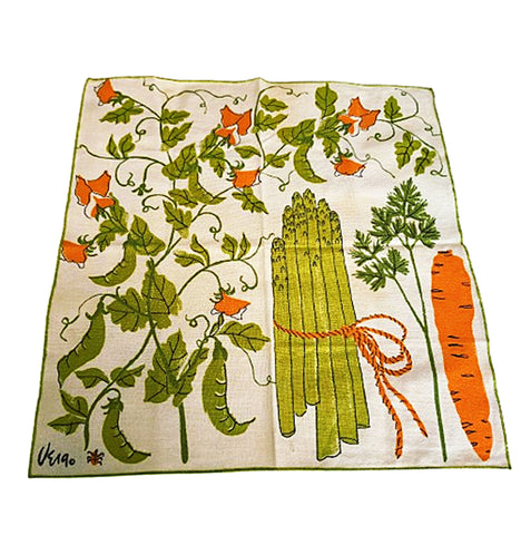 VERA NEUMANN VEGETABLE PRINT NAPKINS - LADYBUG SIGNATURE EARLY DESIGN - SET OF 5