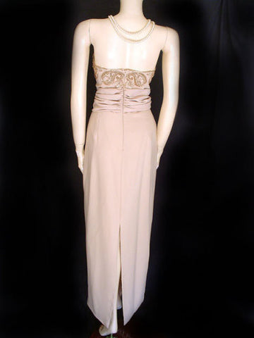 *MACIS SWEETHEART STRAPLESS BEADED EVENING GOWN WITH BOLERO JACKET - LARGE - NEW WITH TAG $375