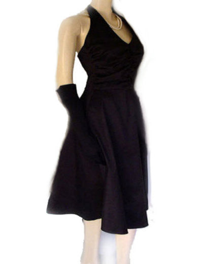 VINTAGE DONNA RICCO HALTER SPANDX RUCHED COCKTAIL DRESS WITH RHINESTO Vintage Clothing & Fashions | Midnight Glamour VINTAGE DONNA RICCO HALTER SPANDX RUCHED COCKTAIL DRESS WITH RHINESTO Vintage Clothing & Fashions | Midnight Glamour