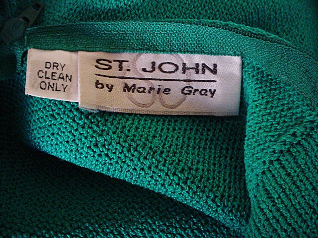 BEAUTIFUL VINTAGE ST. JOHN BY MARIE GRAY SANTANA KNIT DRESS IN JADEIT –  Vintage Clothing & Fashions