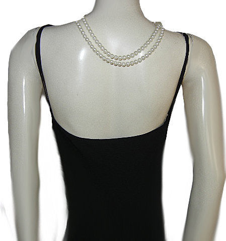 *SOPHISTICATED DELICATES SPANDEX BLACK NIGHTGOWN ADORNED WITH RUFFLES - SIZE LARGE