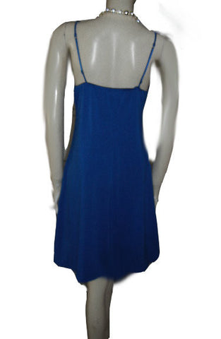 *CUTE MOD SPACE AGE-LOOK SPANDEX KNIT DRESS WITH GREAT ROUND METAL RING & FAUX LEATHER KEYHOLE WITH CUTOUT