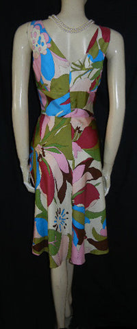 *LUSCIOUS PHILIP DICAPRIO FLORAL SILK DRESS - NEW WITH TAG