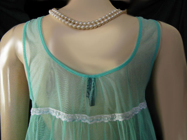 VICTORIA‘S SECRET “SEXY LITTLE THINGS“ LACE-TRIMMED TIERED BABY DOLL N
