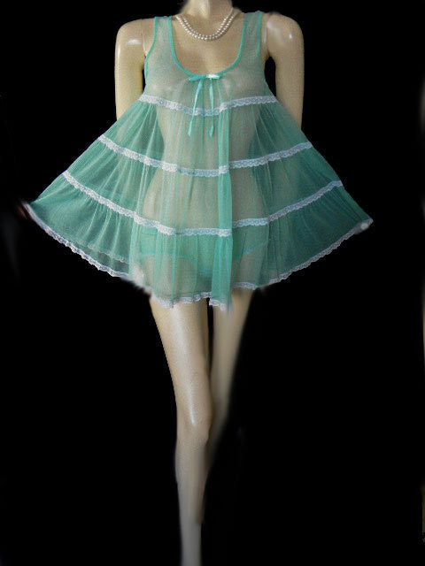 VICTORIA'S SECRET SEXY LITTLE THINGS LACE-TRIMMED TIERED BABY DOLL N Vintage Clothing & Fashions | Midnight Glamour VICTORIA'S SECRET SEXY LITTLE THINGS LACE-TRIMMED TIERED BABY DOLL N Vintage Clothing & Fashions | Midnight Glamour