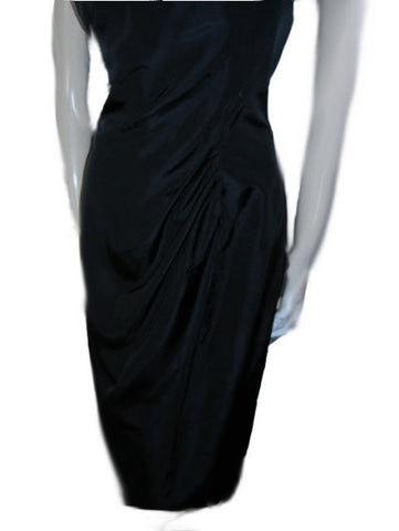 SOPHISTICATED CHELSEA NITES GRECIAN GODDESS ONE -SHOULDER TAFFETA EVENING GOWN - NEW WITH TAG - LARGE SIZE