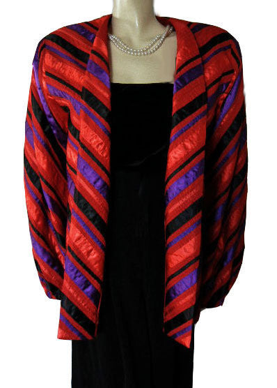 *BEAUTIFUL VINTAGE ‘60s / 70’s DESIGNER TACHI CASTILLO FROM MEXICO PIN  TUCKS & SATIN RIBBON JACKET