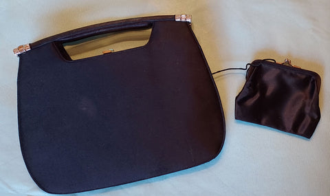 La Regale Black Beaded Purse Vintage Evening Bags VH-121 