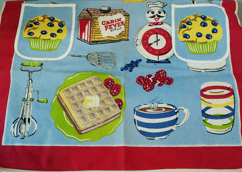 *VINTAGE NICK & NORA CABIN FEVER SYRUP BREAKFAST APRON - NEW OLD STOCK