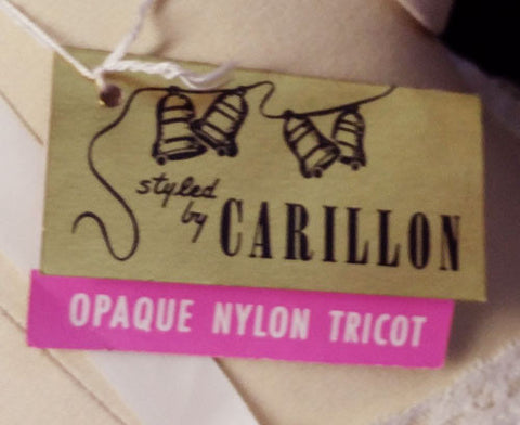 *VINTAGE CARILLON DOUBLE NYLON TRICOT LACE SLIP - NEW WITH TAG - LARGER SIZE 38