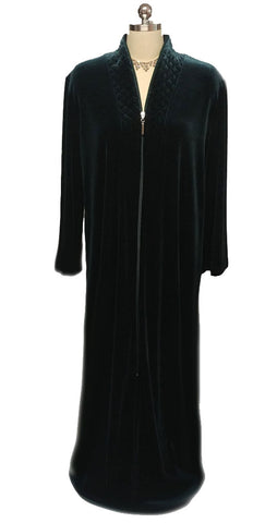 SOLD - NEW - DIAMOND TEA LUXURIOUS ZIP UP FRONT VELOUR ROBE IN BAYBERRY - SIZE SMALL-  #2