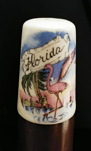 *VINTAGE FLORIDA '60s / '70s HOSTESS SALAD SERVER SET WITH SALT & PEPPER SHAKERS