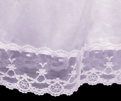 VINTAGE FORTUNE LACE SLIP WITH BOWS IN WISTERIA - MADE IN THE U.A.