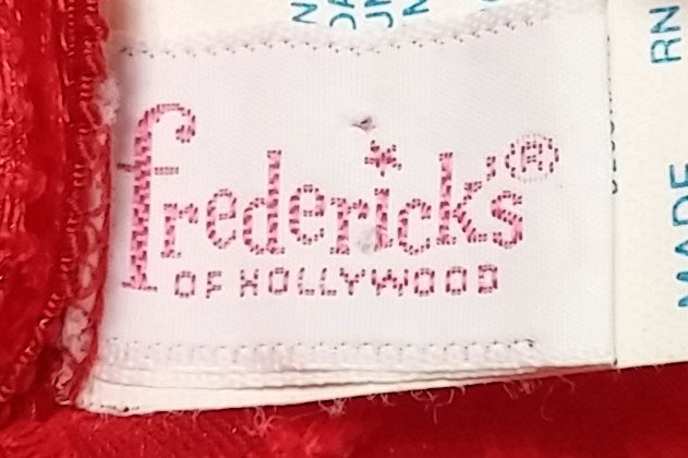 VINTAGE BEAUTIFUL VINTAGE FREDERICK'S OF HOLLYWOOD LIPSTICK RED SHEER –  Vintage Clothing & Fashions