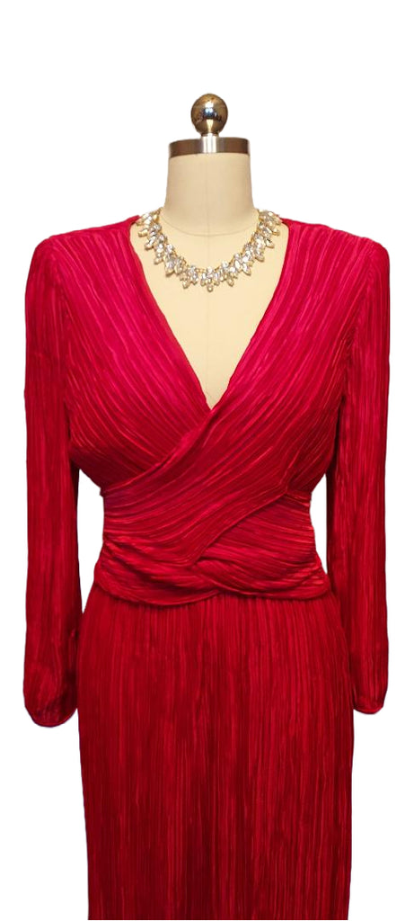 VINTAGE GEORGE F. COUTURE PLEATED FORTUNYLOOK EVENING GOWN QUEEN OF Vintage Clothing & Fashions | Midnight Glamour VINTAGE GEORGE F. COUTURE PLEATED FORTUNYLOOK EVENING GOWN QUEEN OF Vintage Clothing & Fashions | Midnight Glamour