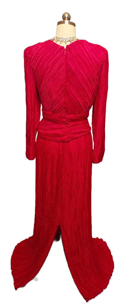 VINTAGE GEORGE F. COUTURE PLEATED FORTUNYLOOK EVENING GOWN QUEEN OF Vintage Clothing & Fashions | Midnight Glamour VINTAGE GEORGE F. COUTURE PLEATED FORTUNYLOOK EVENING GOWN QUEEN OF Vintage Clothing & Fashions | Midnight Glamour