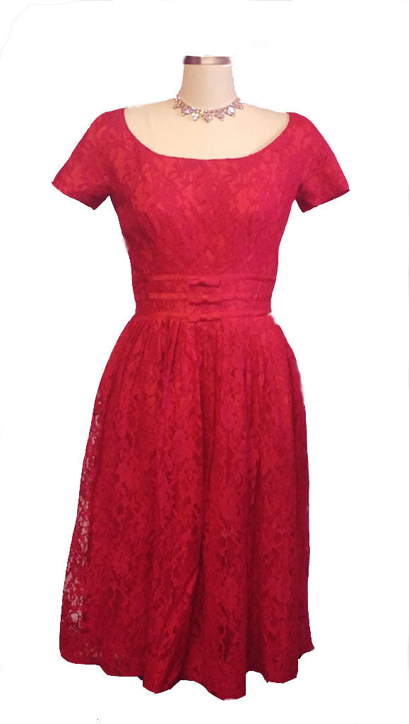 VINTAGE 1960s GIGI YOUNG SCARLET LACE COCKTAIL PARTY DRESS WITH METAL Vintage Clothing & Fashions | Midnight Glamour VINTAGE 1960s GIGI YOUNG SCARLET LACE COCKTAIL PARTY DRESS WITH METAL Vintage Clothing & Fashions | Midnight Glamour