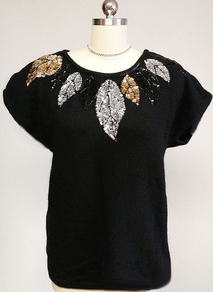 Beaded Sequins Vtg 80’s Dynasty Angora outlet Blend Sweater Disco Retro Sz M Trophy