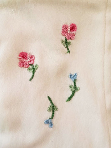 *VINTAGE 50s / 60s CHILD'S EMBROIDERED ROSES GLOVES