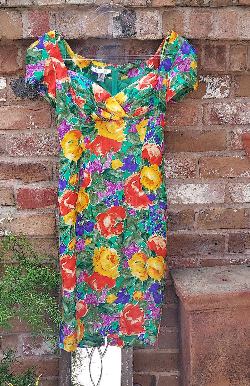 GORGEOUS VINTAGE GILLIAN PLEATED EMPIRE SILK DRESS FOR SPRING & SUMME – Vintage Clothing & Fashions