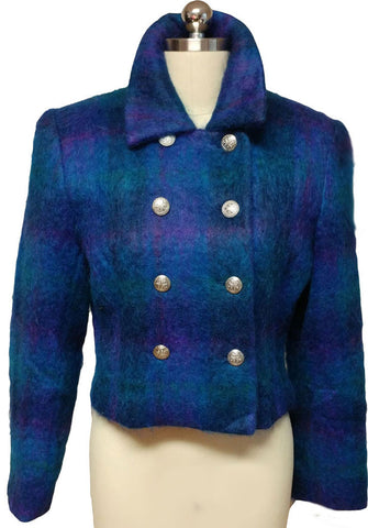 *BEAUTIFUL VINTAGE HARRIS / WALLACE MOHAIR JACKET IN STUNNING COLORS OF NORTHERN LIGHTS