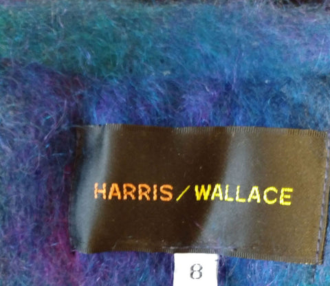 *BEAUTIFUL VINTAGE HARRIS / WALLACE MOHAIR JACKET IN STUNNING COLORS OF NORTHERN LIGHTS