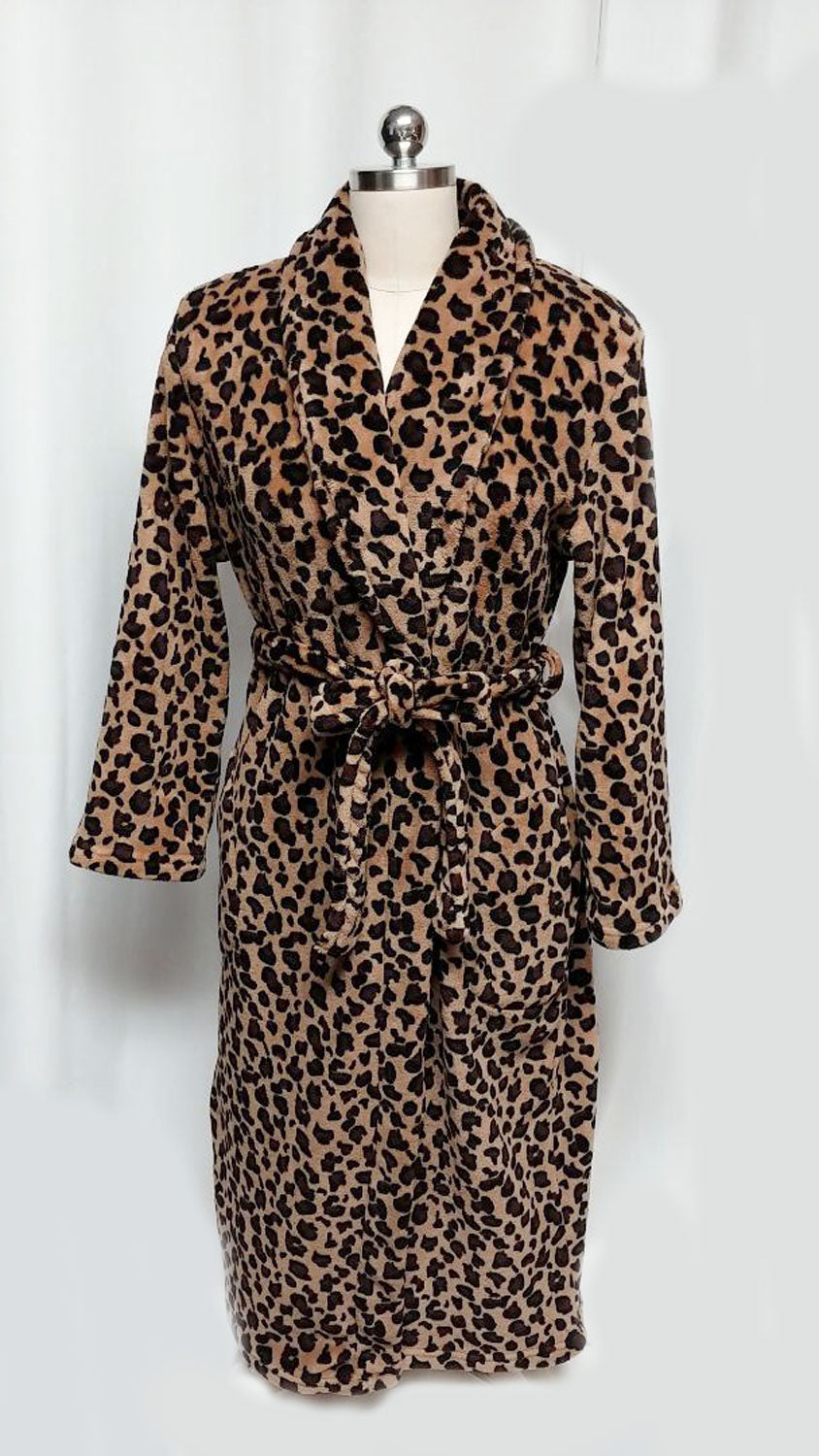Men's Dressing Gown Leopard Print Cotton | Baturina Homewear