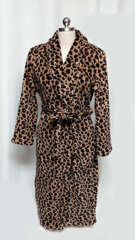 *JASMINE ROSE PLUSH LEOPARD DRESSING GOWN ROBE - SO SOFT!