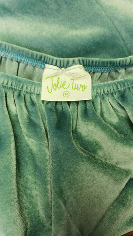 *VINTAGE JOLIE TWO VELOUR DRESSING GOWN / NIGHTGOWN / LOUNGE WEAR IN A LUSCIOUS SHADE OF SEA GODDESS