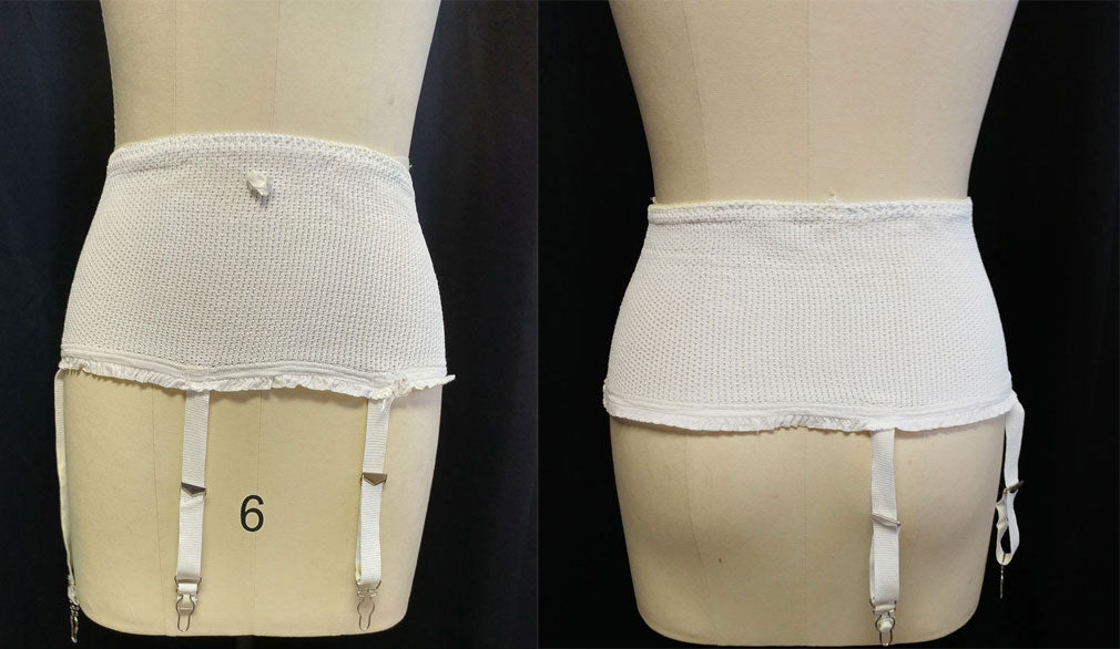 VINTAGE '50s MESH RUFFLE GIRDLE WITH RUBBER TIPS & METAL GARTERS – Vintage  Clothing & Fashions