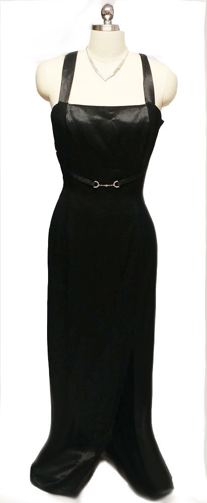 SOPHISTICATED VINTAGE NIGHT MOVES BY HAL BLACK EVENING GOWN WITH A SP Vintage Clothing & Fashions | Midnight Glamour SOPHISTICATED VINTAGE NIGHT MOVES BY HAL BLACK EVENING GOWN WITH A SP Vintage Clothing & Fashions | Midnight Glamour