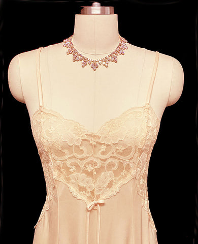 *VINTAGE PETRA LACE BODICE NIGHTGOWN WITH A BEAUTIFUL CRISS-CROSS BACK NIGHTGOWN IN GOLD RUSH - LARGE