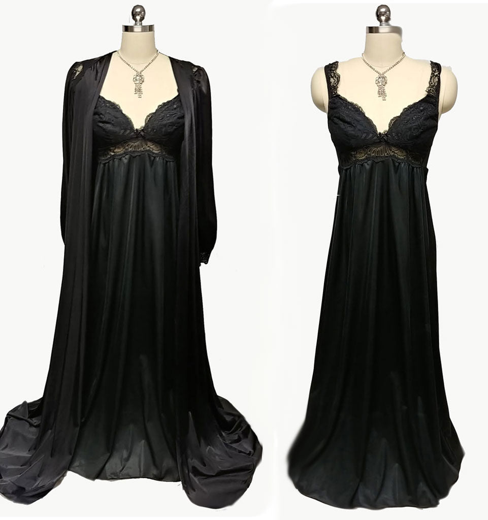 Hollywood sheer black nightgown