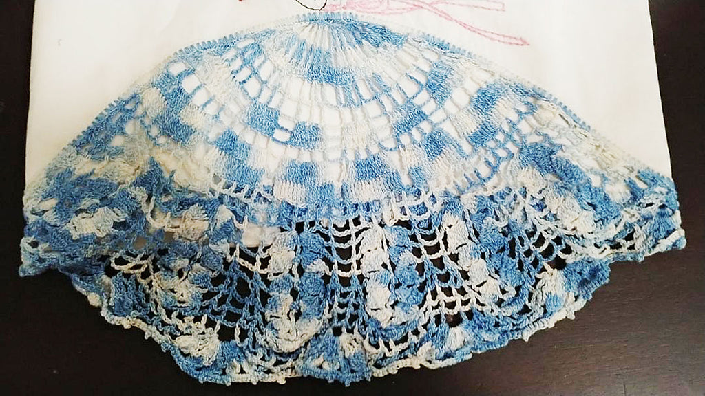 BEAUTIFUL HAND CROCHETED AND EMBROIDERED SOUTHERN BELLE WITH HUGE