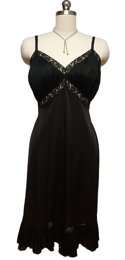 Lace Trim Slip Dress, Vintage Vanity Fair Lingerie, Black Underwire Slip  Dress, Shapewear, Size Medium 