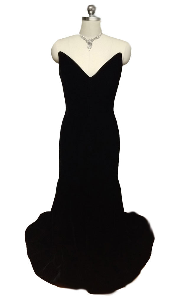 SPECTACULAR VINTAGE VICTOR COSTA FROM SAKS FIFTH AVENUE BLACK VELVET –  Vintage Clothing & Fashions