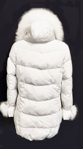 *NEW - SNOW QUEEN HOODED FAUX FUR QUILTED PUFFER COAT JACKET - BEAUTIFUL!