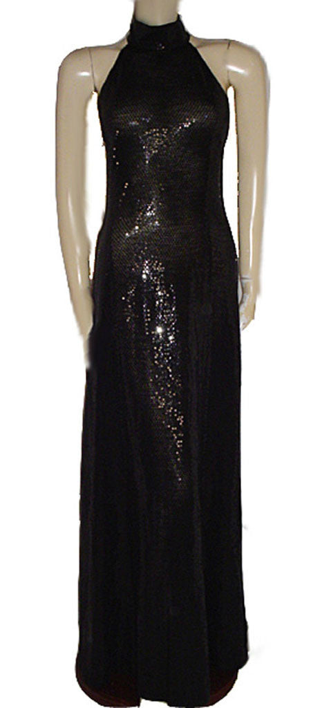 GORGEOUS ST. JOHN COUTURE BY MARIE GRAY BLACK PAILLETTES EVENING GOWN Vintage Clothing & Fashions | Midnight Glamour GORGEOUS ST. JOHN COUTURE BY MARIE GRAY BLACK PAILLETTES EVENING GOWN Vintage Clothing & Fashions | Midnight Glamour